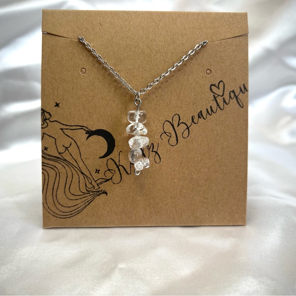 Clear Quartz Sterling Silver Necklace
